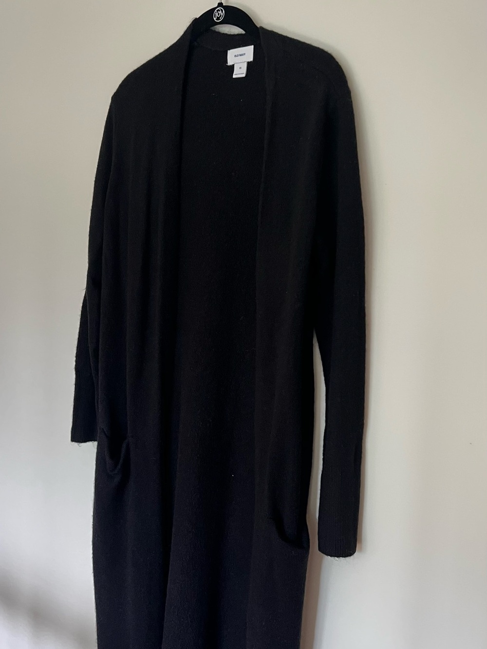 Old Navy Black Long Open-Front Women's Cardigan